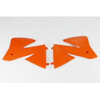 Radiator Covers orange for Ktm EXC 125/XC W125 - EXC 200 - EXC 300/XC W300 - EXC 380 - EXC 400 - EXC 520 - REPLICA PLASTICS -...