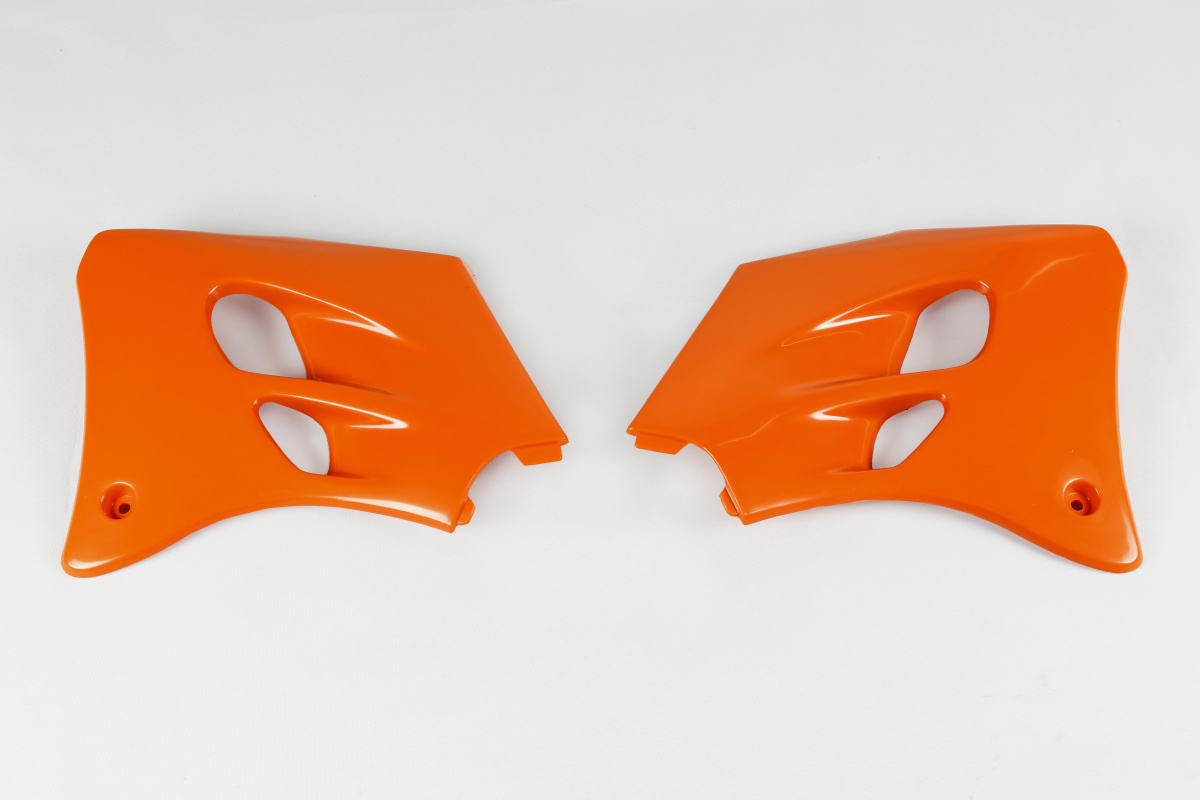 Radiator Covers orange for Ktm SX 60 (1997-01) - SX 65 (1997-01) - REPLICA PLASTICS - KT03051-127 - Ufo Plast