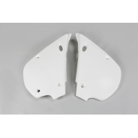 Fiancatine Laterali bianco per Kawasaki KX 80 (1991-97) - PLASTICHE REPLICA - KA02760-047 - Ufo Plast