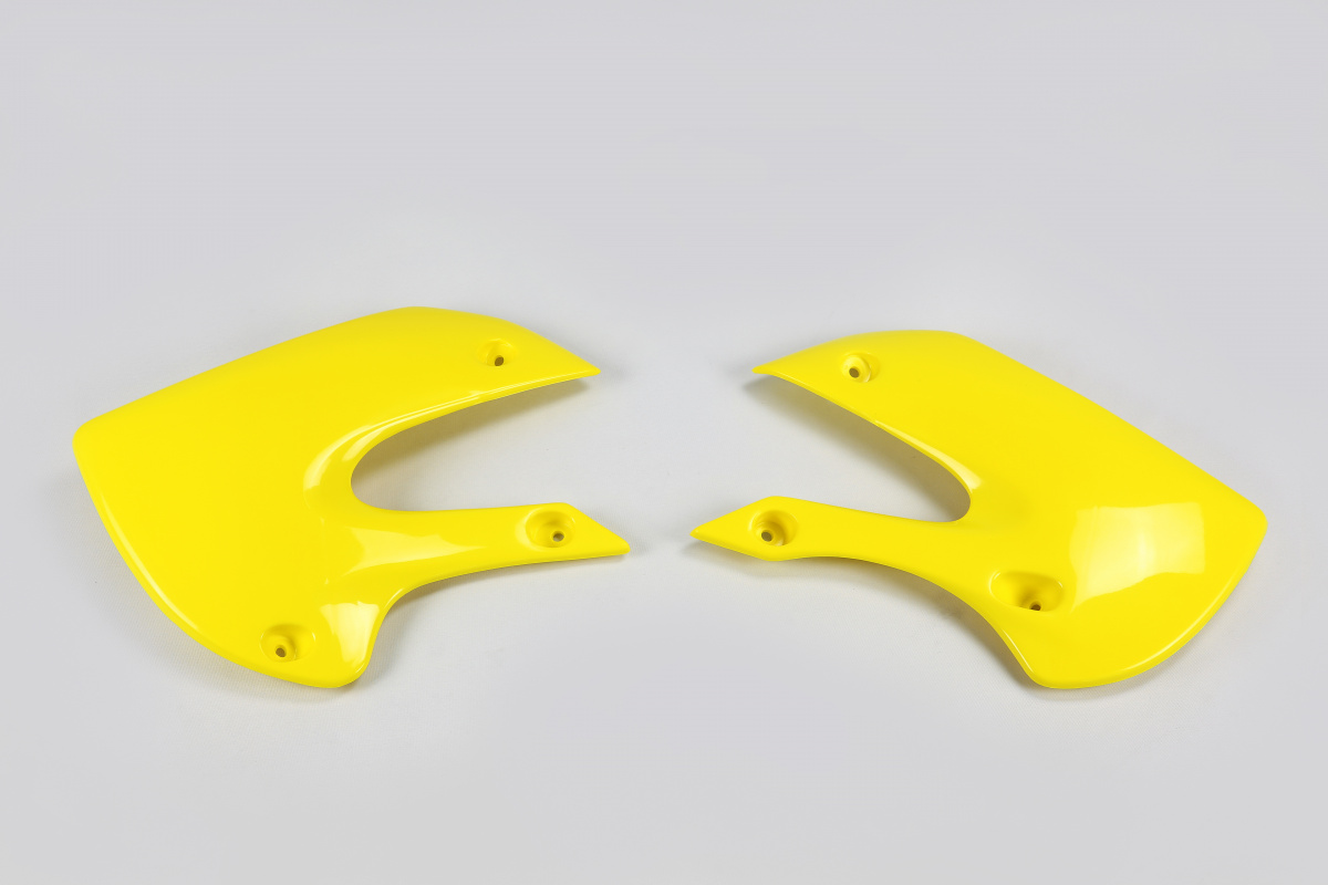 Radiator Covers yellow for Kawasaki KX 65 (2001-25) - KLX 110 (2001-09) - REPLICA PLASTICS - KA03733-102 - Ufo Plast