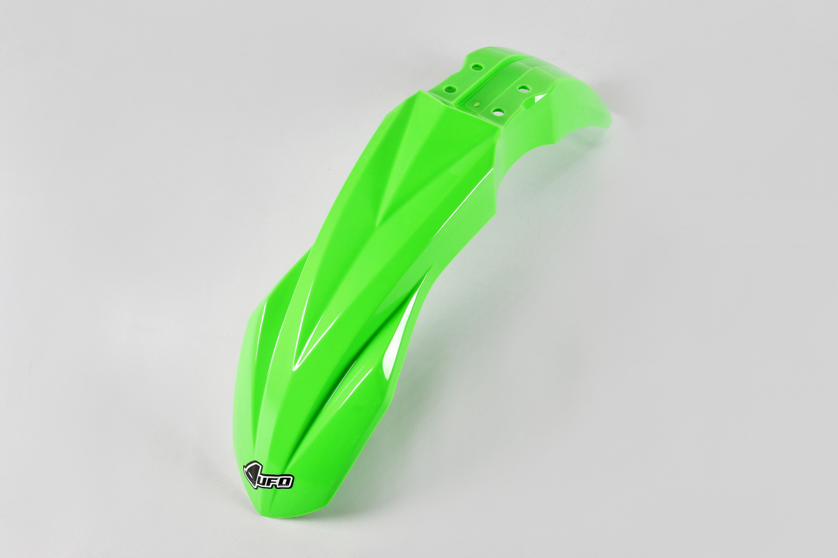 Parafanghi Anteriori verde fluoro per Kawasaki KXF 250 (2017) - KXF 450 (2016-17) - PLASTICHE REPLICA - KA04733-AFLU - Ufo Plast