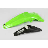 Rear Fender green for Kawasaki KLX 450R (2007-25) - REPLICA PLASTICS - KA03791-026 - Ufo Plast