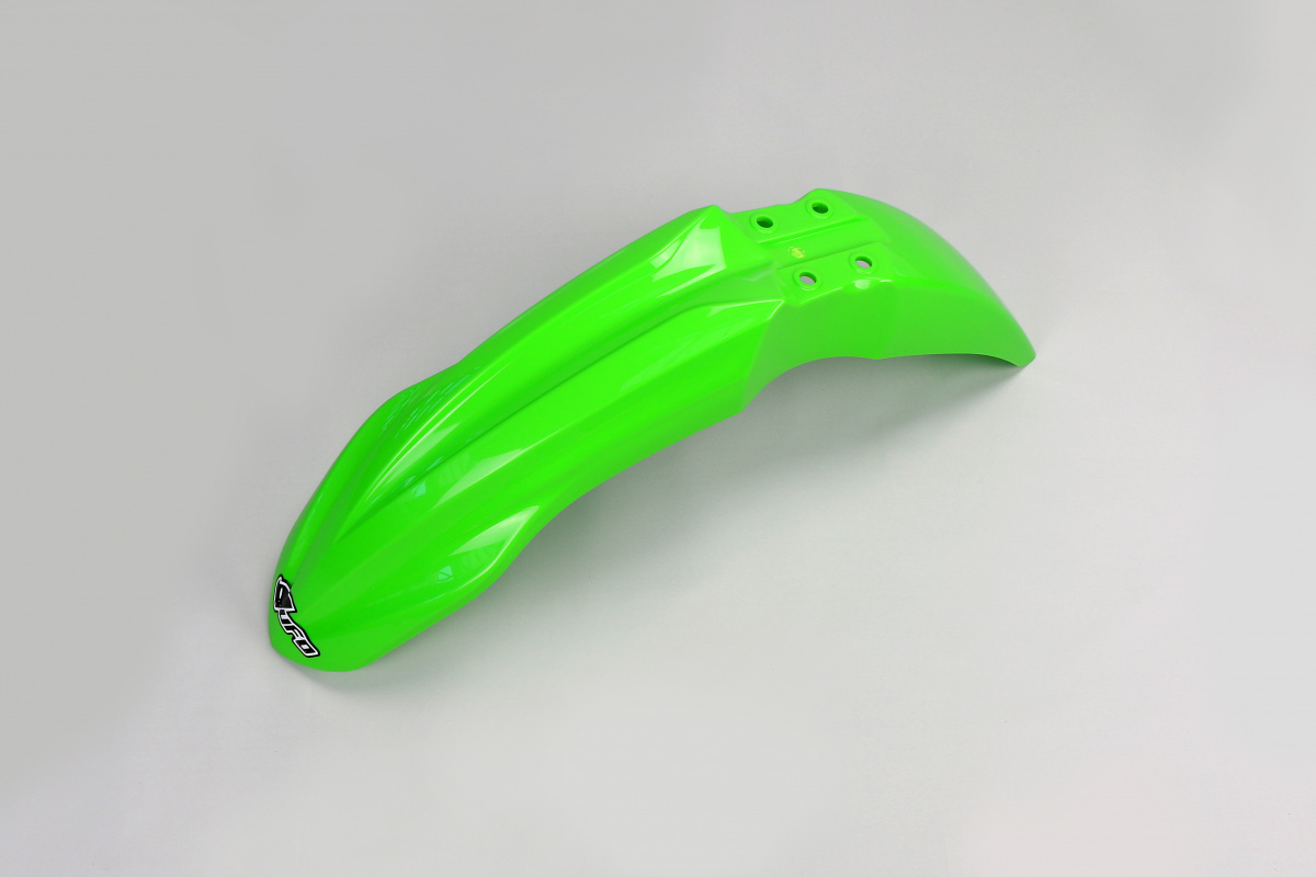 Parafanghi Anteriori verde per Kawasaki KXF 250 (2013-16) - KXF 450 (2013-15) - PLASTICHE REPLICA - KA04723-026 - Ufo Plast