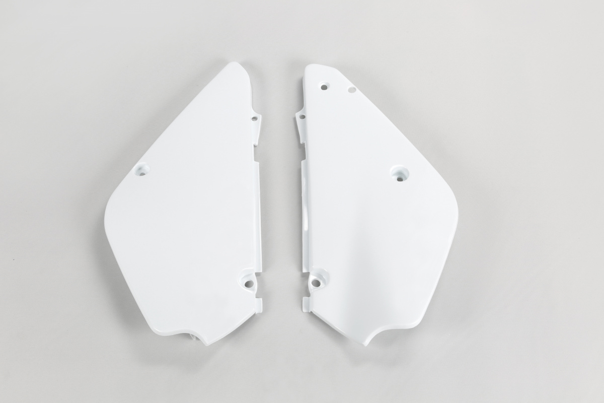 Side Panels white for Suzuki RM 85 (2000-25) - REPLICA PLASTICS - SU03970-041 - Ufo Plast