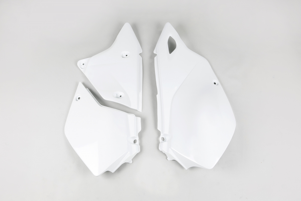 Fiancatine Laterali bianco per Suzuki DRZ 400E (2000-25) - PLASTICHE REPLICA - SU03979-041 - Ufo Plast