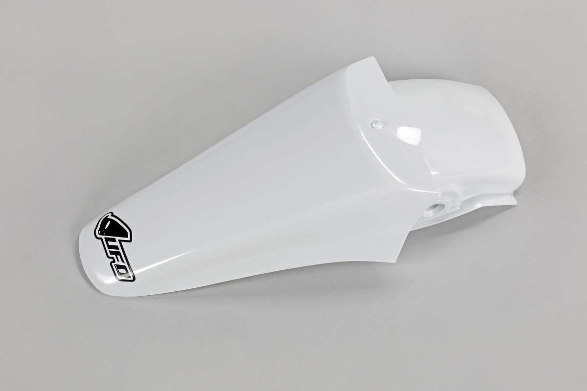 Parafango Posteriore bianco per Suzuki RM 85 (2000-25) - PLASTICHE REPLICA - SU03971-041 - Ufo Plast