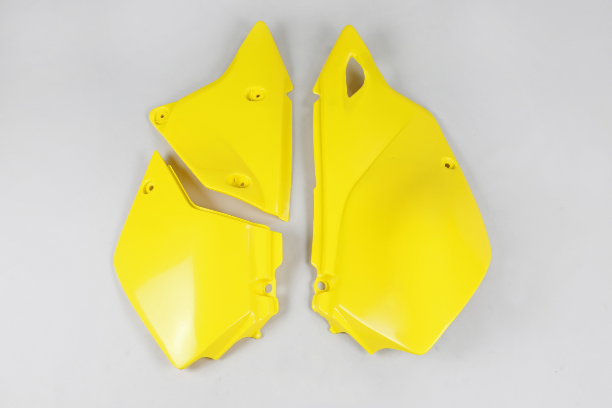 Fiancatine Laterali giallo per Suzuki DRZ 400E (2000-25) - PLASTICHE REPLICA - SU03979-101 - Ufo Plast