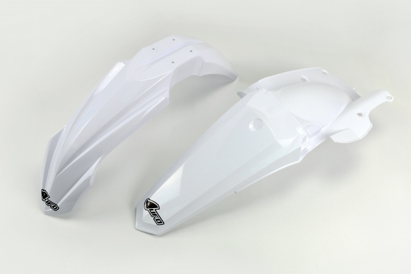 Kit Parafanghi bianco per Yamaha YZF 250 (2014-18) - YZF 450 (2014-17) - PLASTICHE REPLICA - YAFK318-046 - Ufo Plast