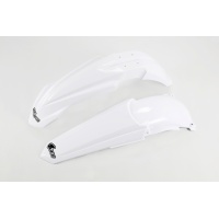 Kit Parafanghi bianco per Yamaha YZ 125 (2002-14) - YZ 250 (2002-14) - PLASTICHE REPLICA - YAFK312-046 - Ufo Plast