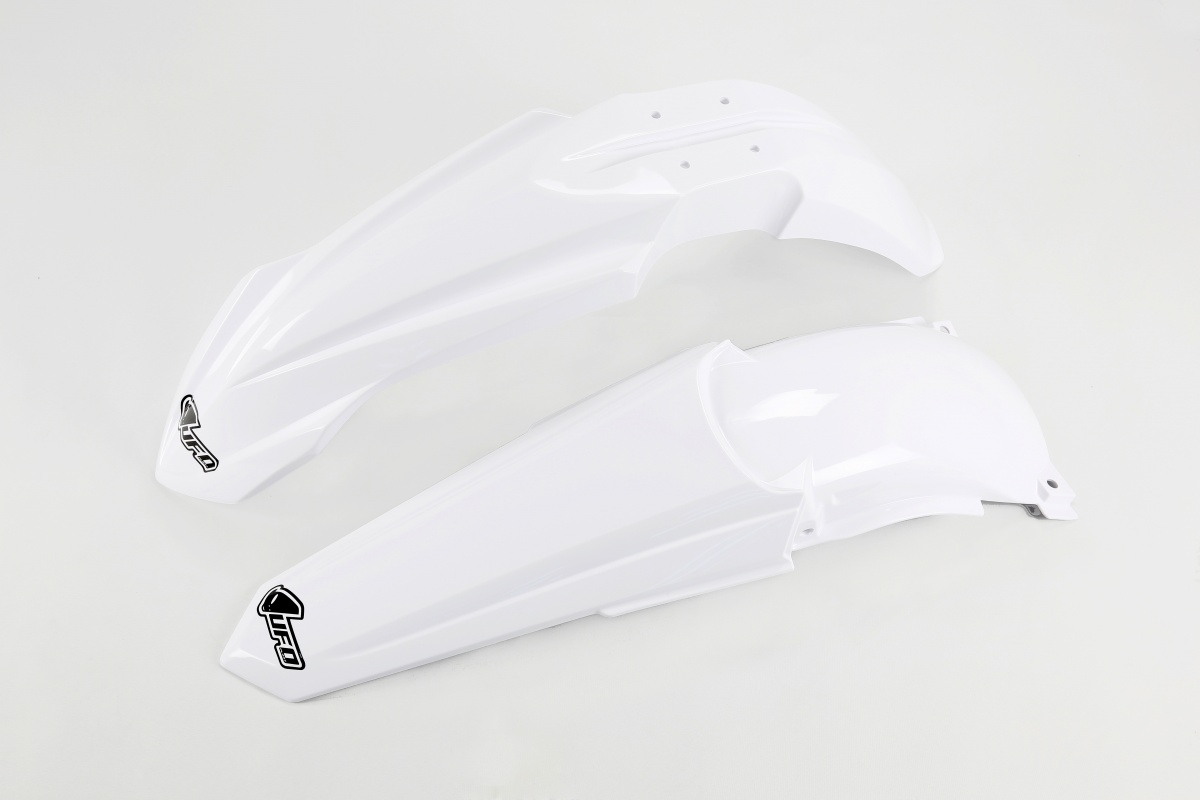 Kit Parafanghi bianco per Yamaha YZ 125 (2002-14) - YZ 250 (2002-14) - PLASTICHE REPLICA - YAFK312-046 - Ufo Plast