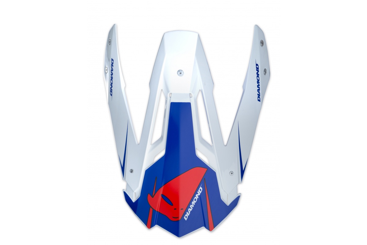 Frontino casco motocross Diamond Blu - Ricambi caschi - HR081 - Ufo Plast