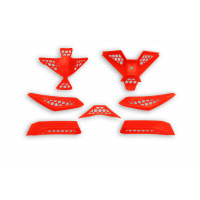 Kit prese d'aria casco motocross Diamond rosso fluo - Ricambi caschi - HR059-FFLU - Ufo Plast