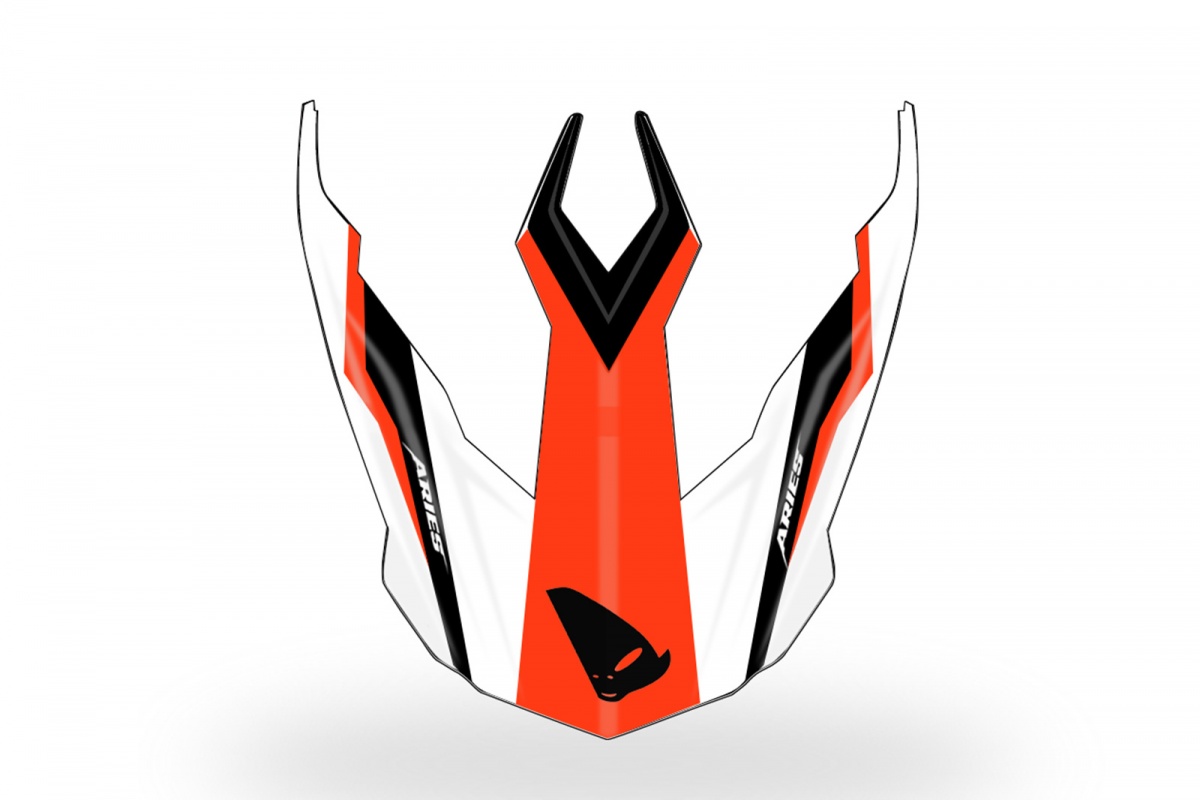 Visor for motocross enduro Aries helmet black and orange - Helmet spare parts - HR145 - Ufo Plast