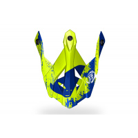 Frontino casco motocross Intrepid blu e giallo fluo - Ricambi caschi - HR137 - Ufo Plast