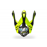 Frontino casco motocross Intrepid nero e giallo fluo - Ricambi caschi - HR139 - Ufo Plast