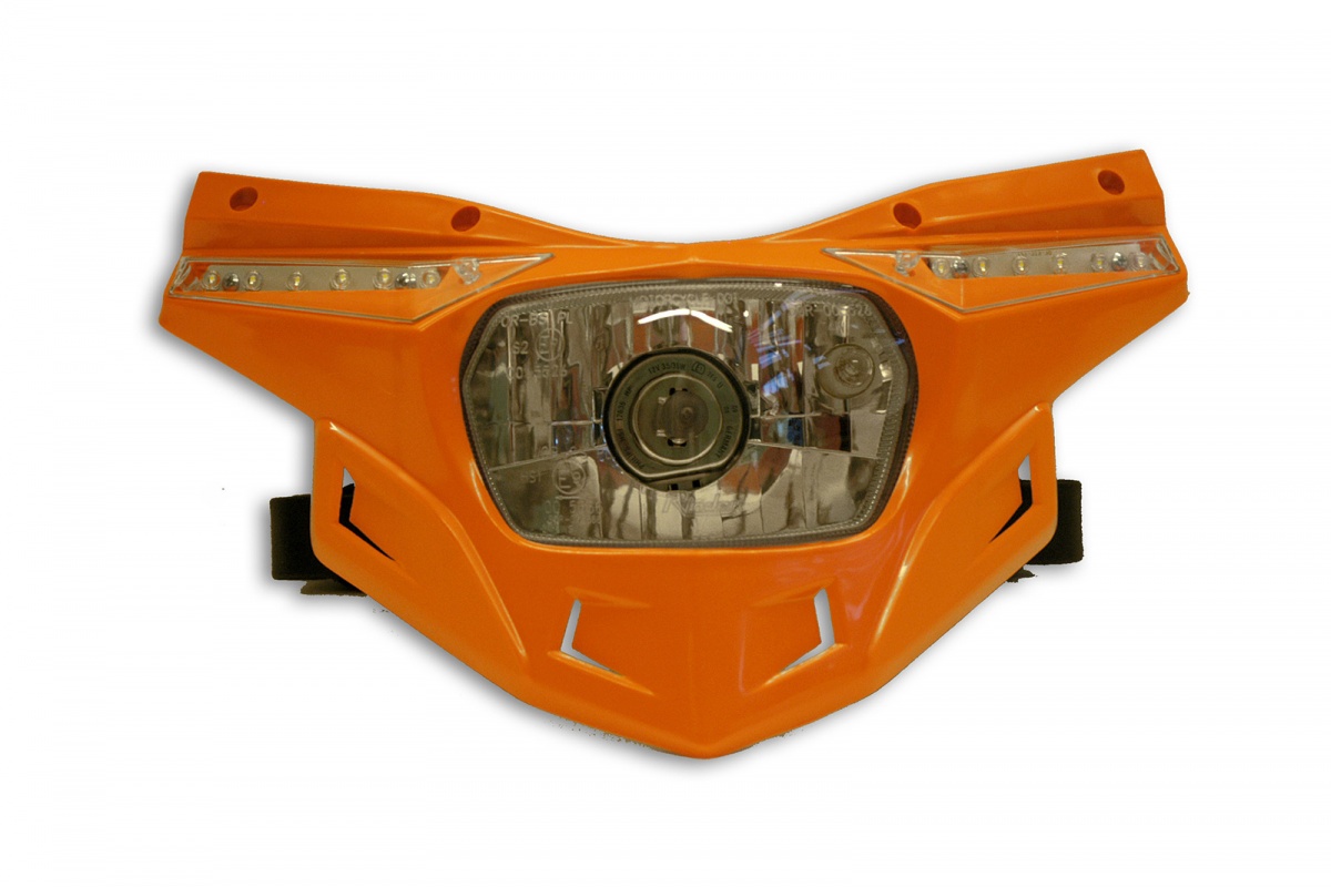 Replacement plastic for motocross Stealth headlight lower part orange - Headlight - PF01714-127 - Ufo Plast