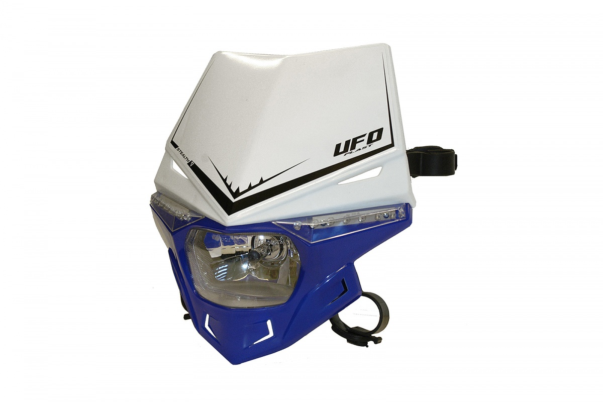 Portafaro motocross Stealth bianco e blu - Portafari - PF01715-W089 - Ufo Plast