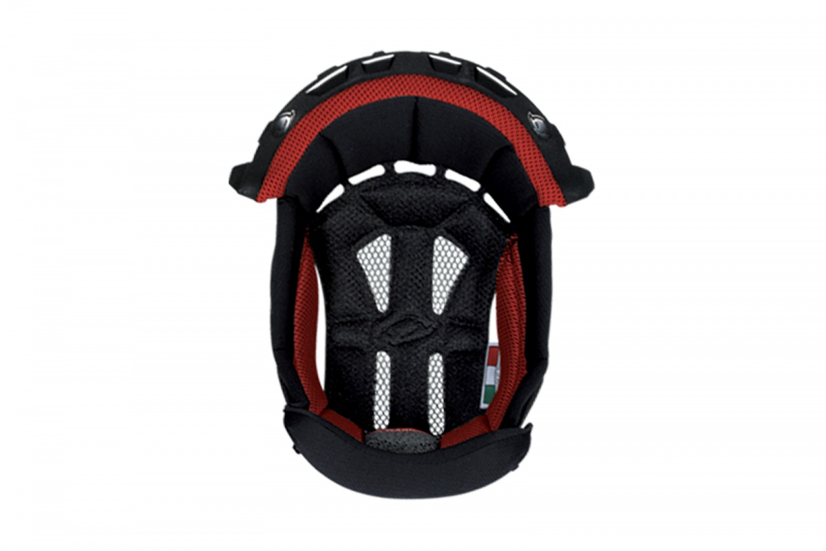 Cuffia casco motocross Interceptor & Warrior nero e rosso - Ricambi caschi - HR010-KB - Ufo Plast