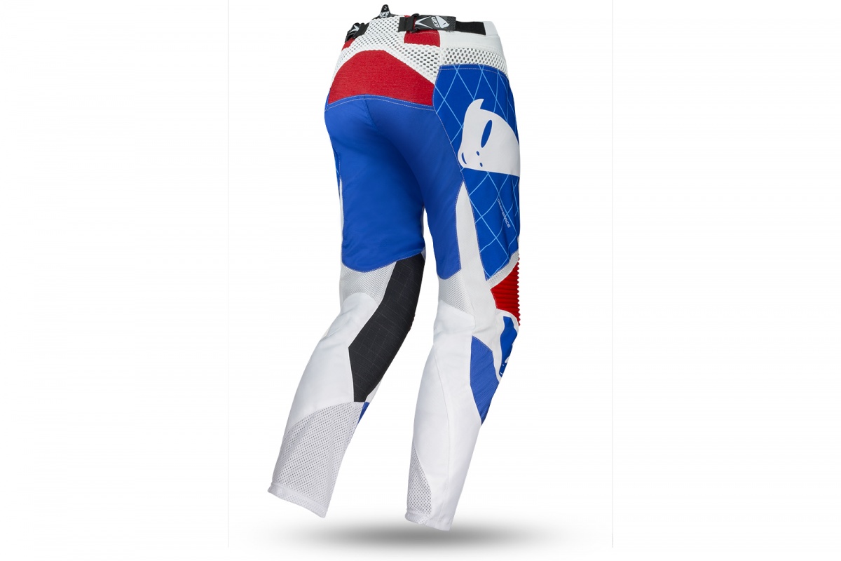 Pantaloni motocross Deepspace bianco e blu - Pantaloni - PI04480-C - Ufo Plast