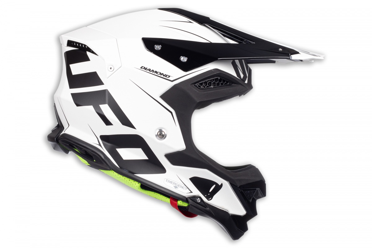 Casco motocross Diamond limited edition bianco e nero - ADULTO - HE051 - Ufo Plast