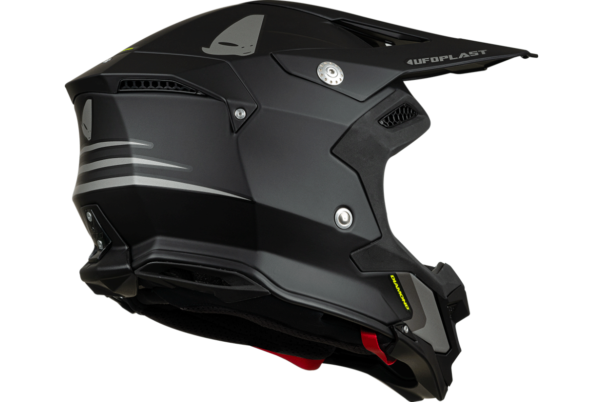 Casco motocross Diamond nero - ADULTO - He053 - Ufo Plast