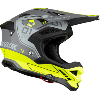 Casco motocross Diamond grigio e giallo fluo - Home - he055 - Ufo Plast