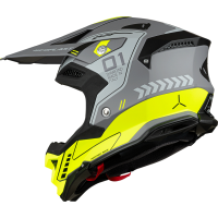 Casco motocross Diamond grigio e giallo fluo - Home - he055 - Ufo Plast