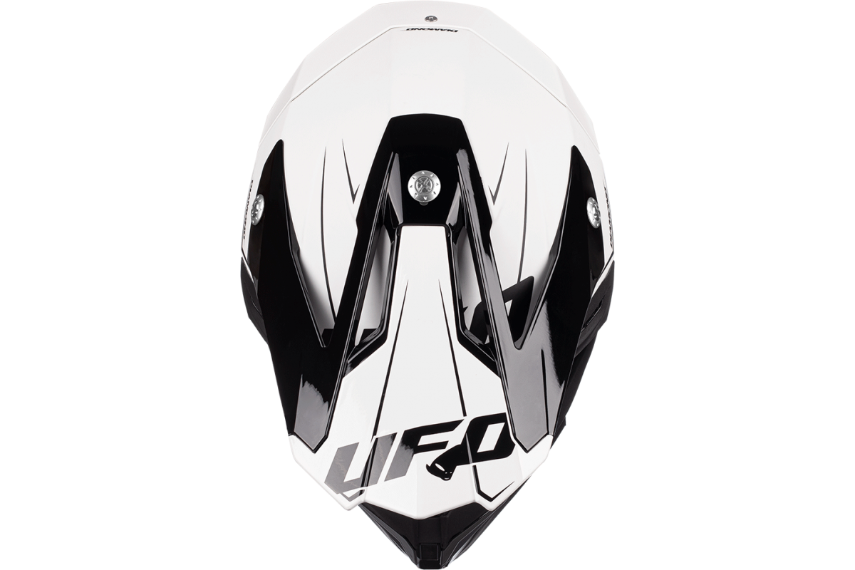 Casco motocross Diamond bianco e nero - ADULTO - He052 - Ufo Plast