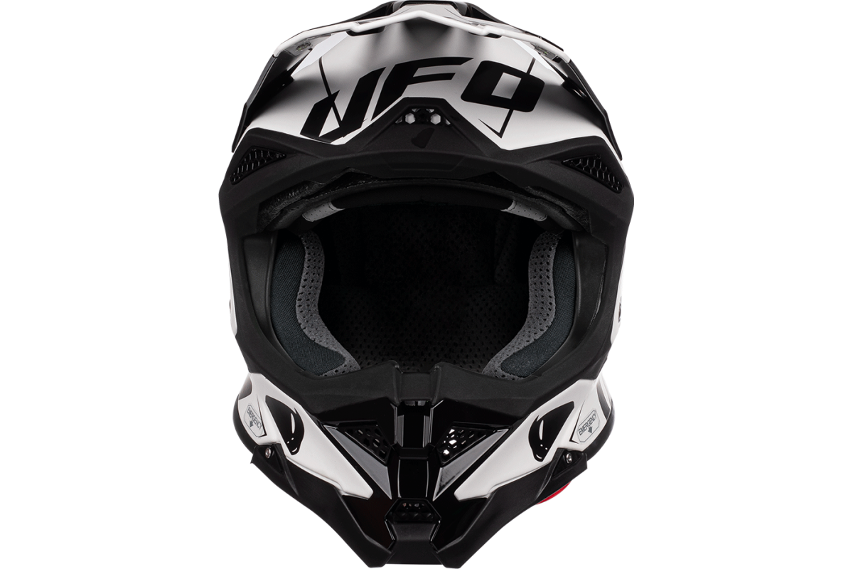 Casco motocross Diamond bianco e nero - ADULTO - He052 - Ufo Plast