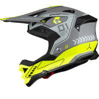 Casco motocross Diamond grigio e giallo fluo - Home - he055 - Ufo Plast