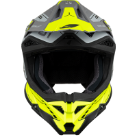 Casco motocross Diamond grigio e giallo fluo - Home - he055 - Ufo Plast