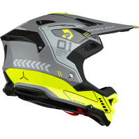 Casco motocross Diamond grigio e giallo fluo - Home - he055 - Ufo Plast