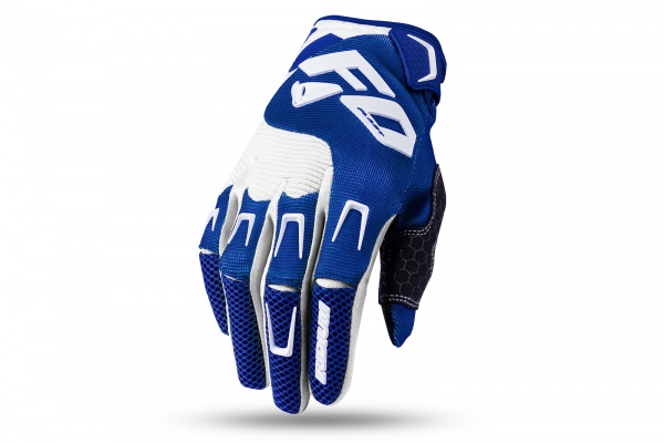 Guanti Motocross Iridium bianchi e blu - Guanti - GU04535-CW - Ufo Plast