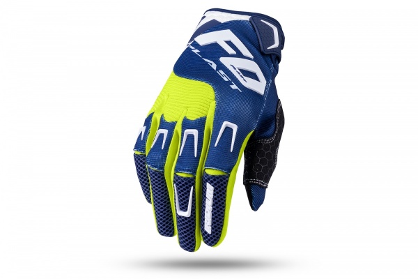 GUANTI MOTOCROSS IRIDIUM BLU E GIALLO FLUO - Guanti - GU04478-NDFL - Ufo Plast