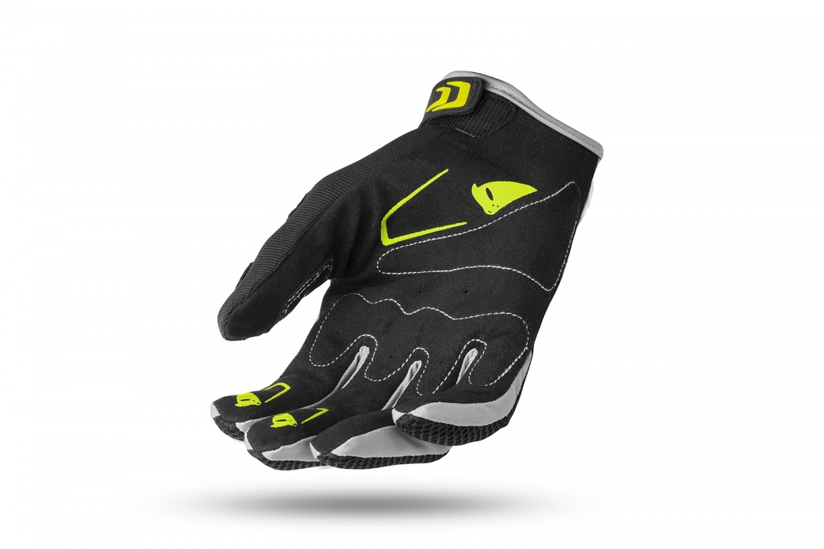 Guanti Motocross Iridium nero e giallo fluo - Guanti - GU04535-KD - Ufo Plast