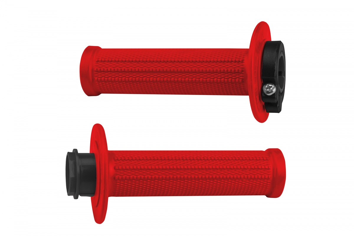 Manopole motocross Lock-on Grips rosso - Manopole - MA01828-B - Ufo Plast