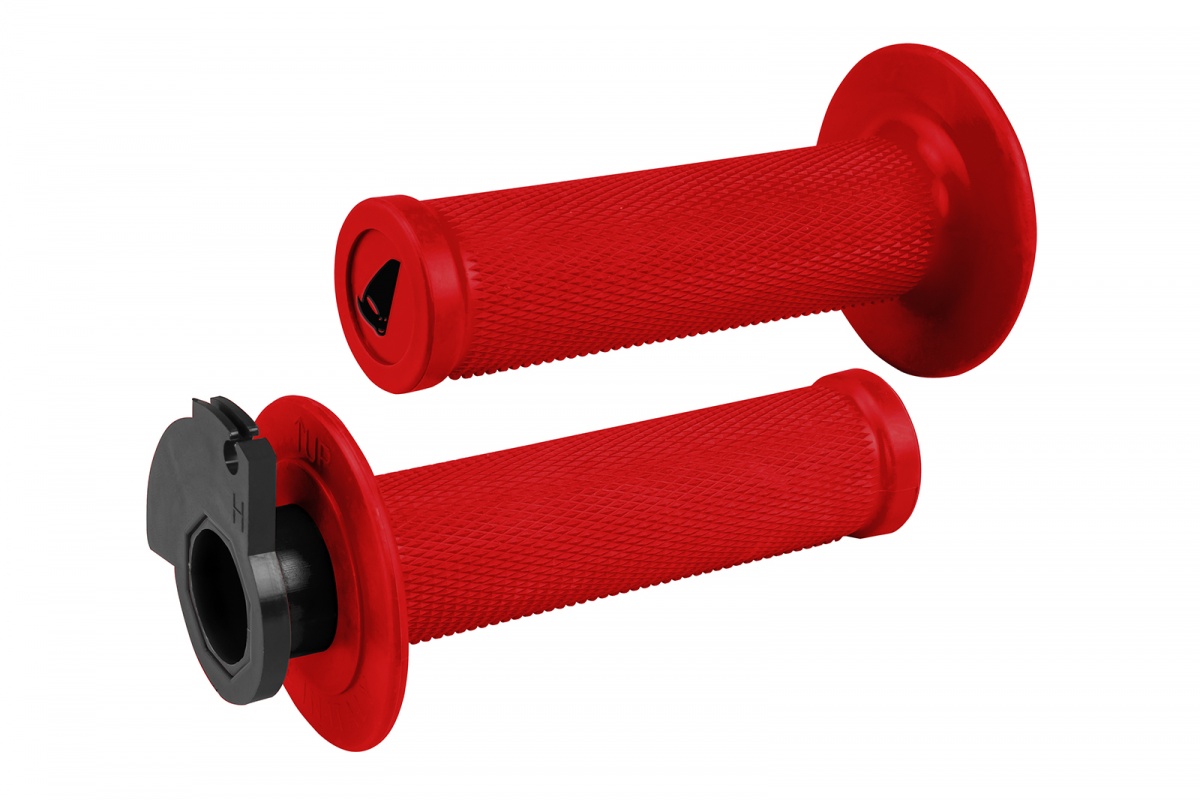 Manopole motocross Lock-on Grips rosso - Manopole - MA01828-B - Ufo Plast