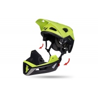 casco Mtb Defcon two nero e giallo fluo - Caschi - HE15002-K - Ufo Plast