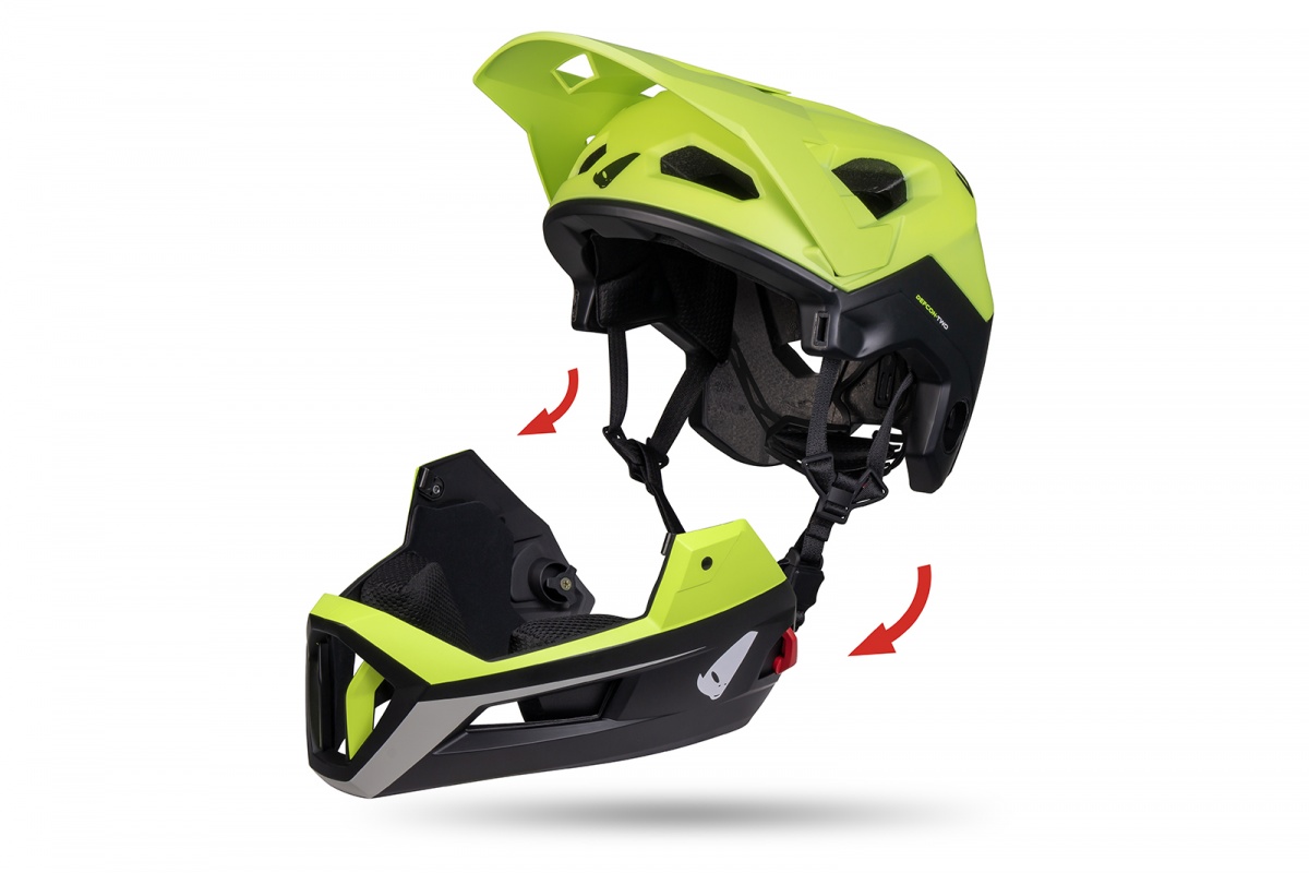 casco Mtb Defcon two nero e giallo fluo - Caschi - HE15002-K - Ufo Plast