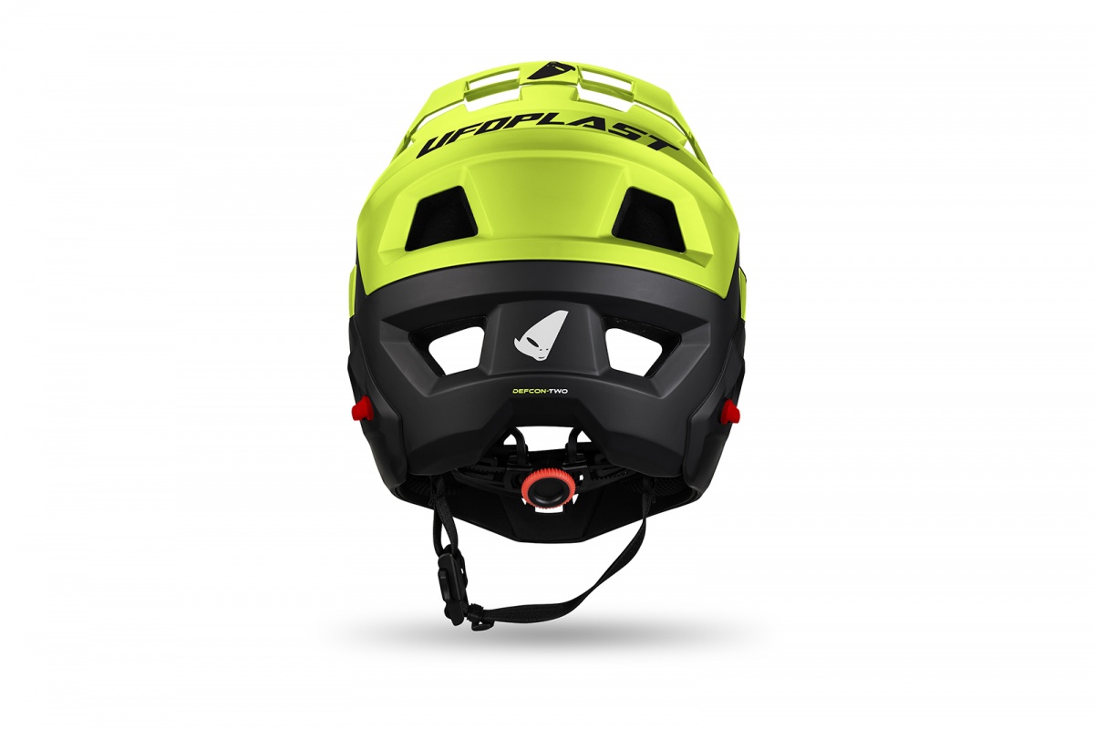 casco Mtb Defcon two nero e giallo fluo - Caschi - HE15002-K - Ufo Plast