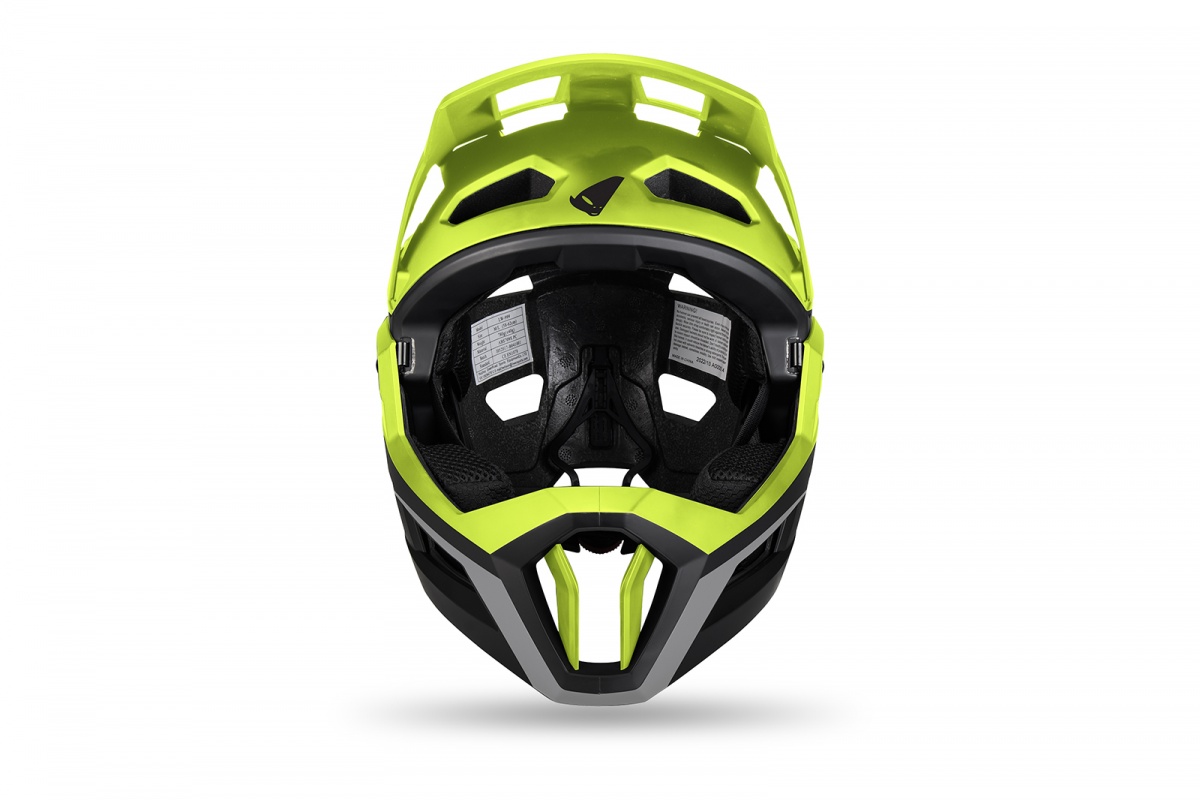 casco Mtb Defcon two nero e giallo fluo - Caschi - HE15002-K - Ufo Plast