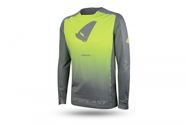 Maglia Mtb Terrain LV1 manica lunga grigio e giallo fluo - Maglie - JE05001-ED - Ufo Plast