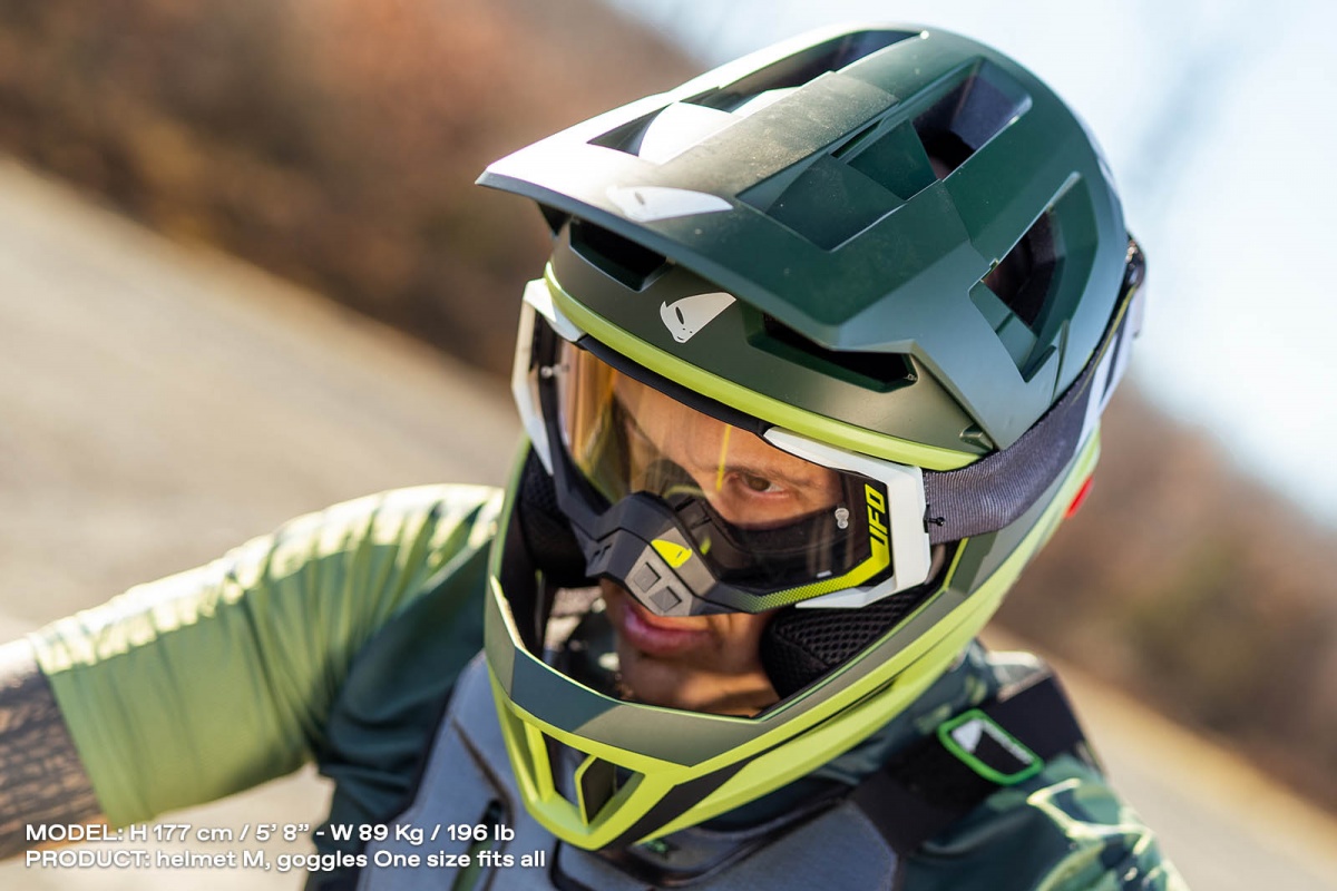 casco Mtb Defcon two nero e giallo fluo - Caschi - HE15002-K - Ufo Plast