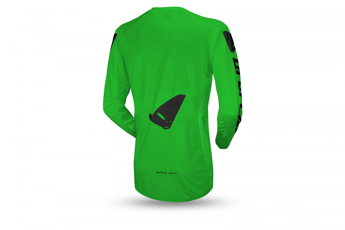 Maglia motocross Radial verde - 2023 COLLECTION - MG04527-AFLU - Ufo Plast