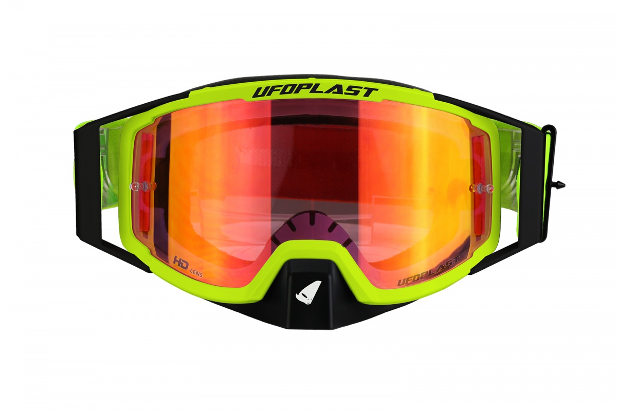 Occhiali motocross Wise Pro giallo fluo - Abbigliamento adulto - GO13002-DK - UFO Plast