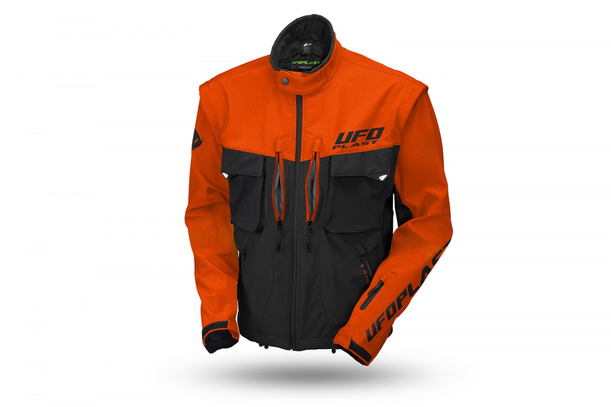 Taiga enduro jacket with protections included neon orange - Jackets - JA13002-KF - Ufo Plast