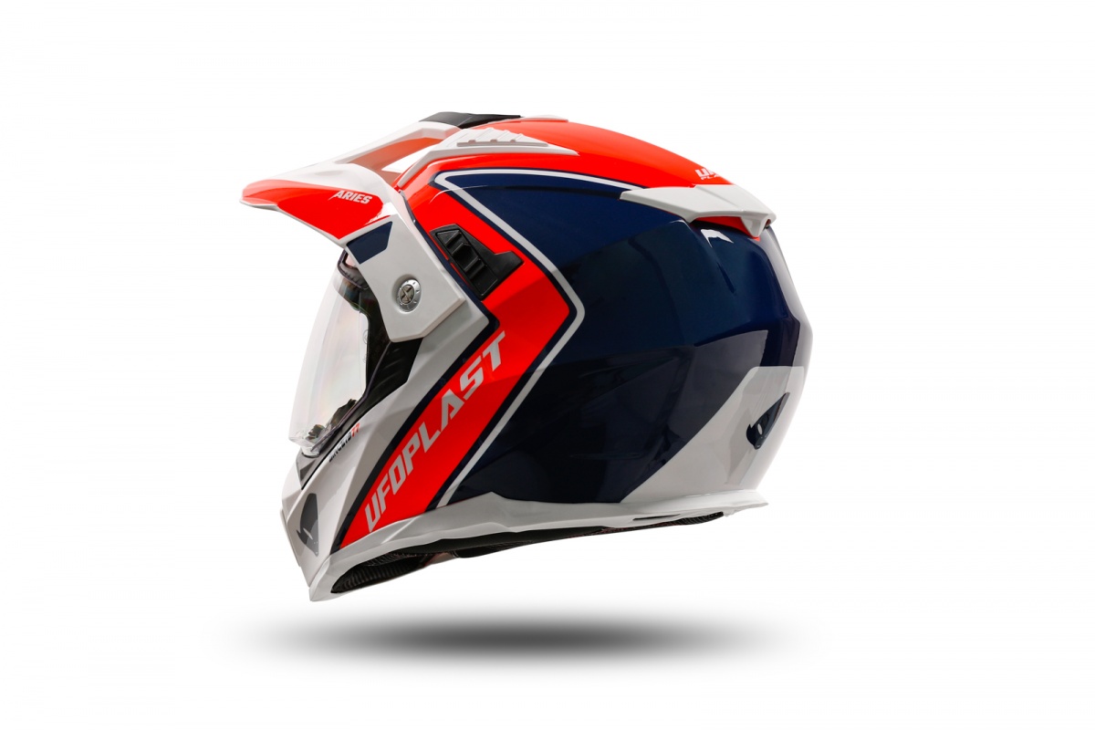 Casco motocross Aries rosso e blu - Caschi - HE13500-BC - Ufo Plast