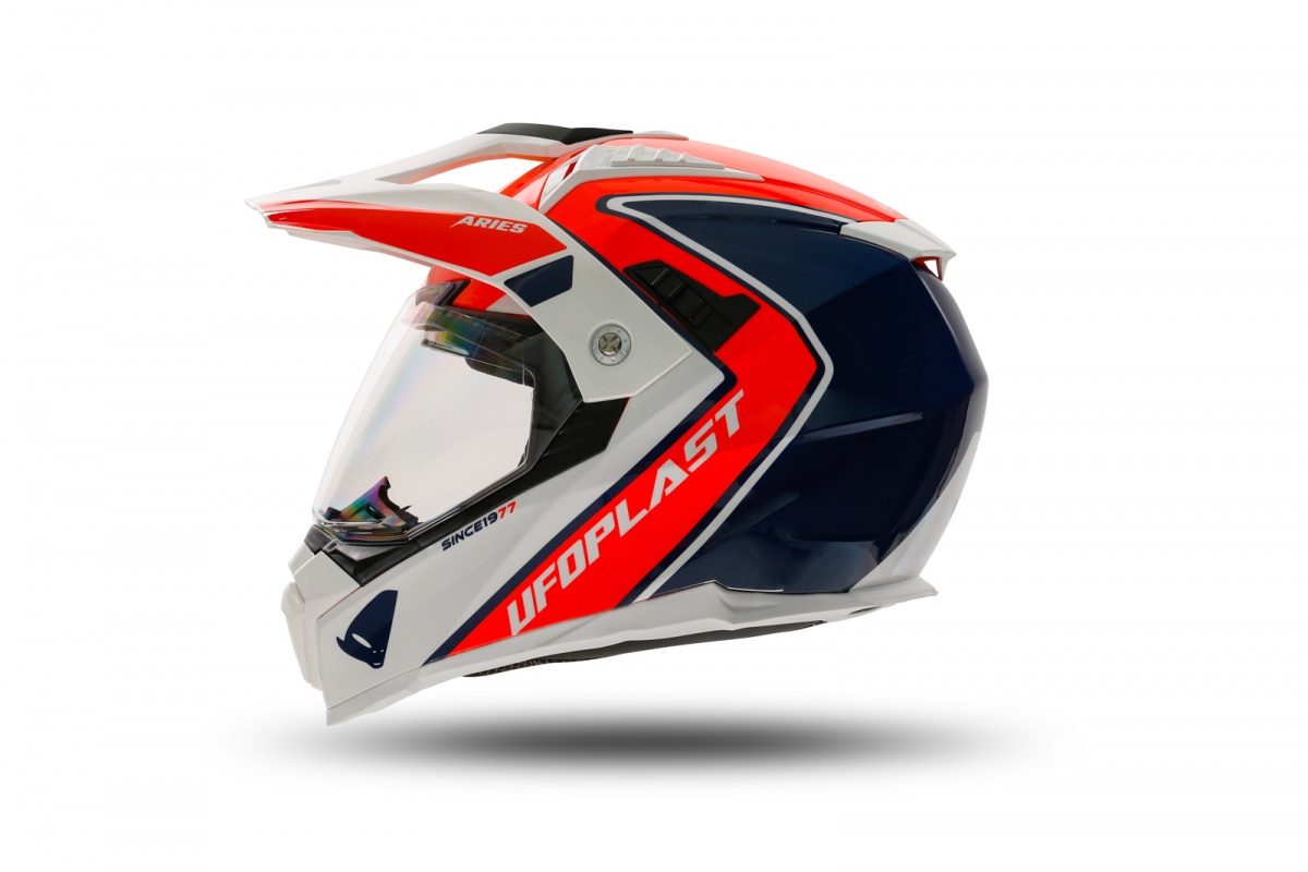 Casco motocross Aries rosso e blu - Caschi - HE13500-BC - Ufo Plast