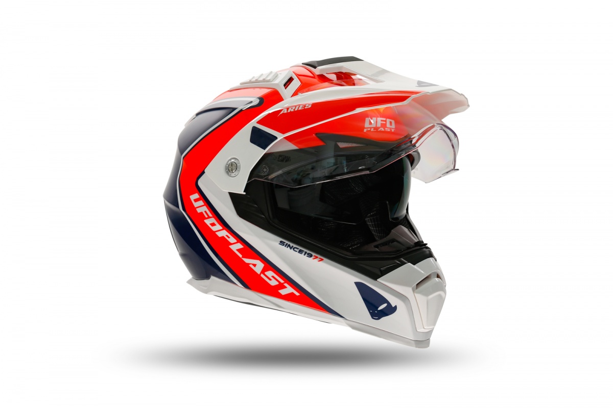 Casco motocross Aries rosso e blu - Caschi - HE13500-BC - Ufo Plast