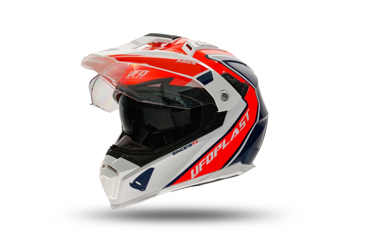 Casco motocross Aries rosso e blu - Caschi - HE13500-BC - Ufo Plast